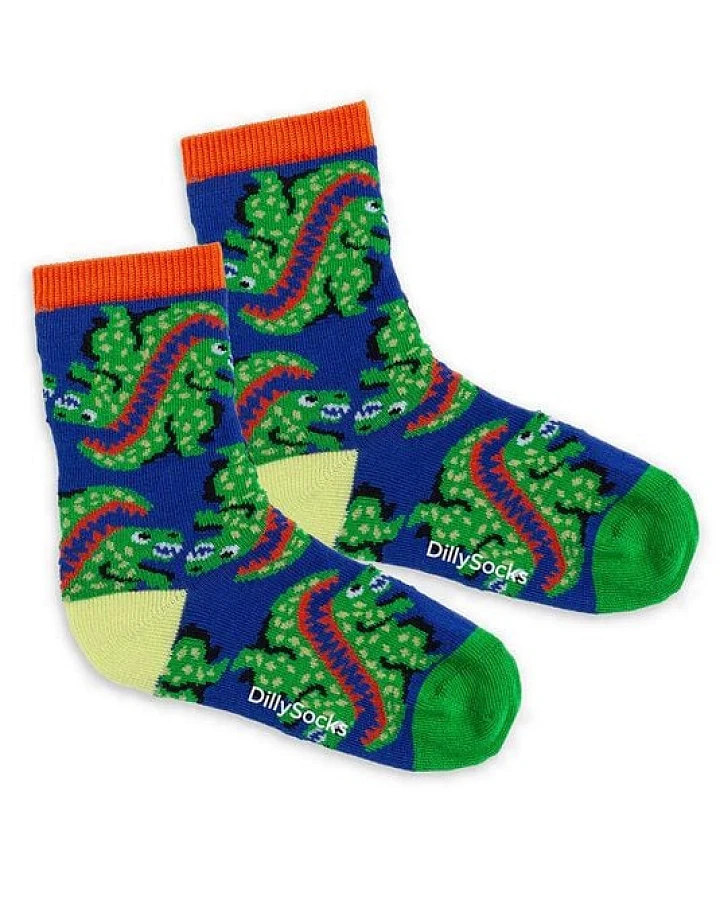 DillySocks Kindersocken Lil Ur Ex the T Rex aus Biobaumwoll-Mix