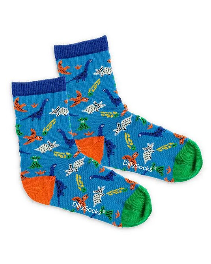 DillySocks Kindersocken Lil Dinosaurs Superstars aus Biobaumwoll-Mix