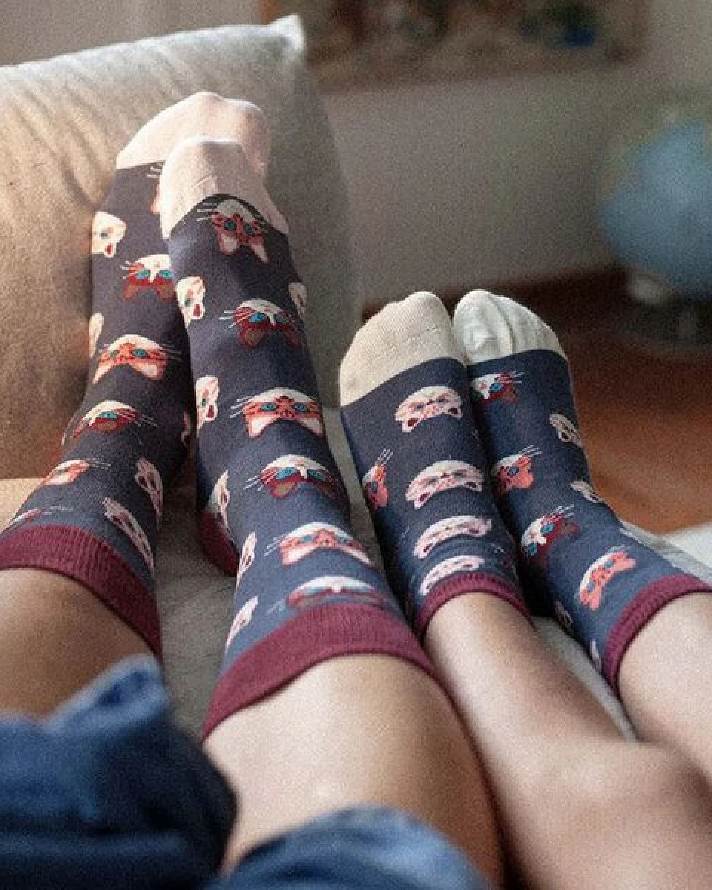 DillySocks Kindersocken Lil Sky Kitten aus Biobaumwoll-Mix – Ansicht 2