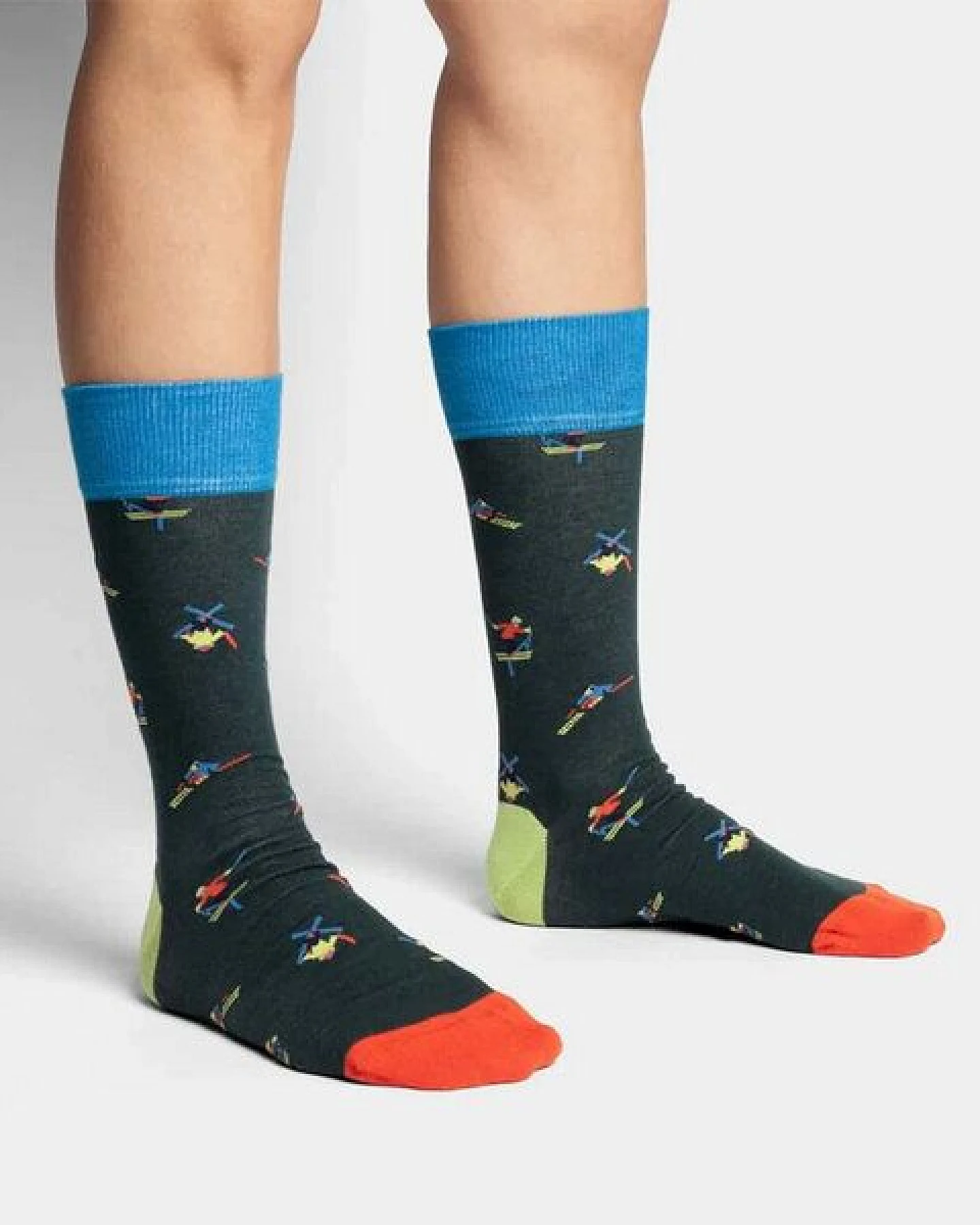 DillySocks Socken Ski Free aus Biobaumwoll-Mix – Ansicht 2