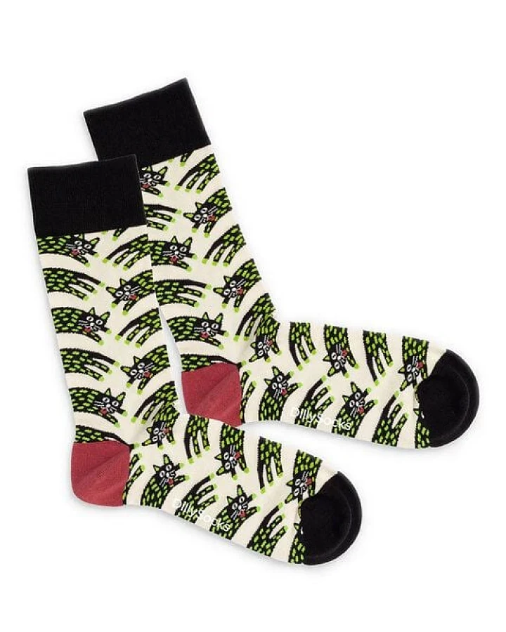 DillySocks Socken Scratch Cats aus Biobaumwoll-Mix