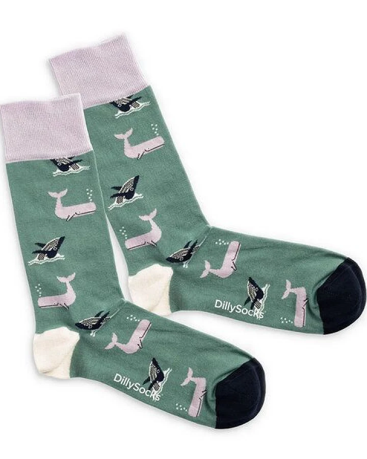 DillySocks Socken Whale Party aus Biobaumwoll-Mix