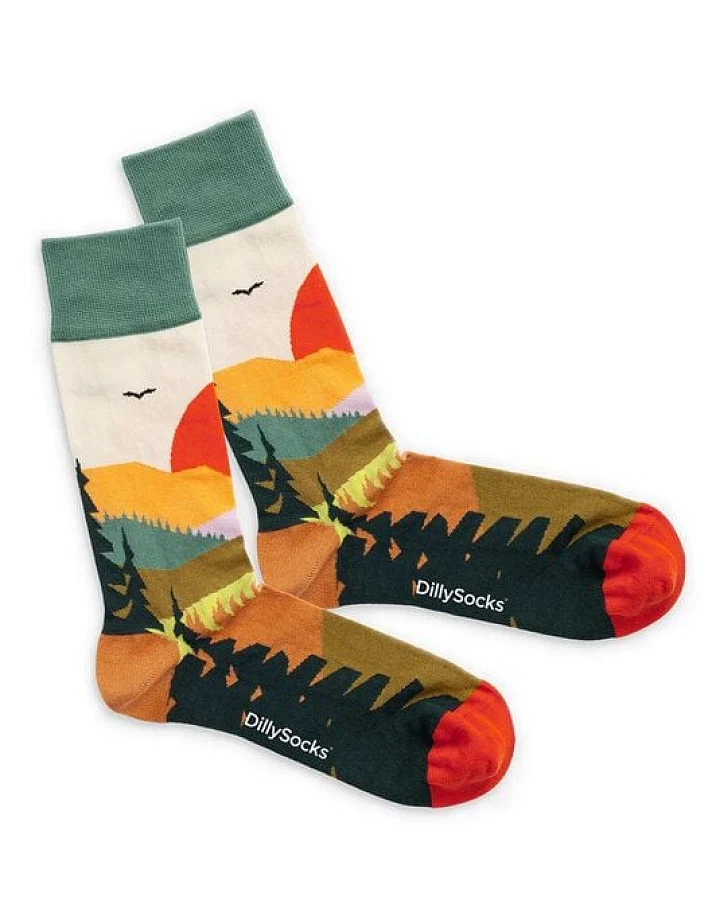 DillySocks Socken Forest Sunset aus Biobaumwoll-Mix