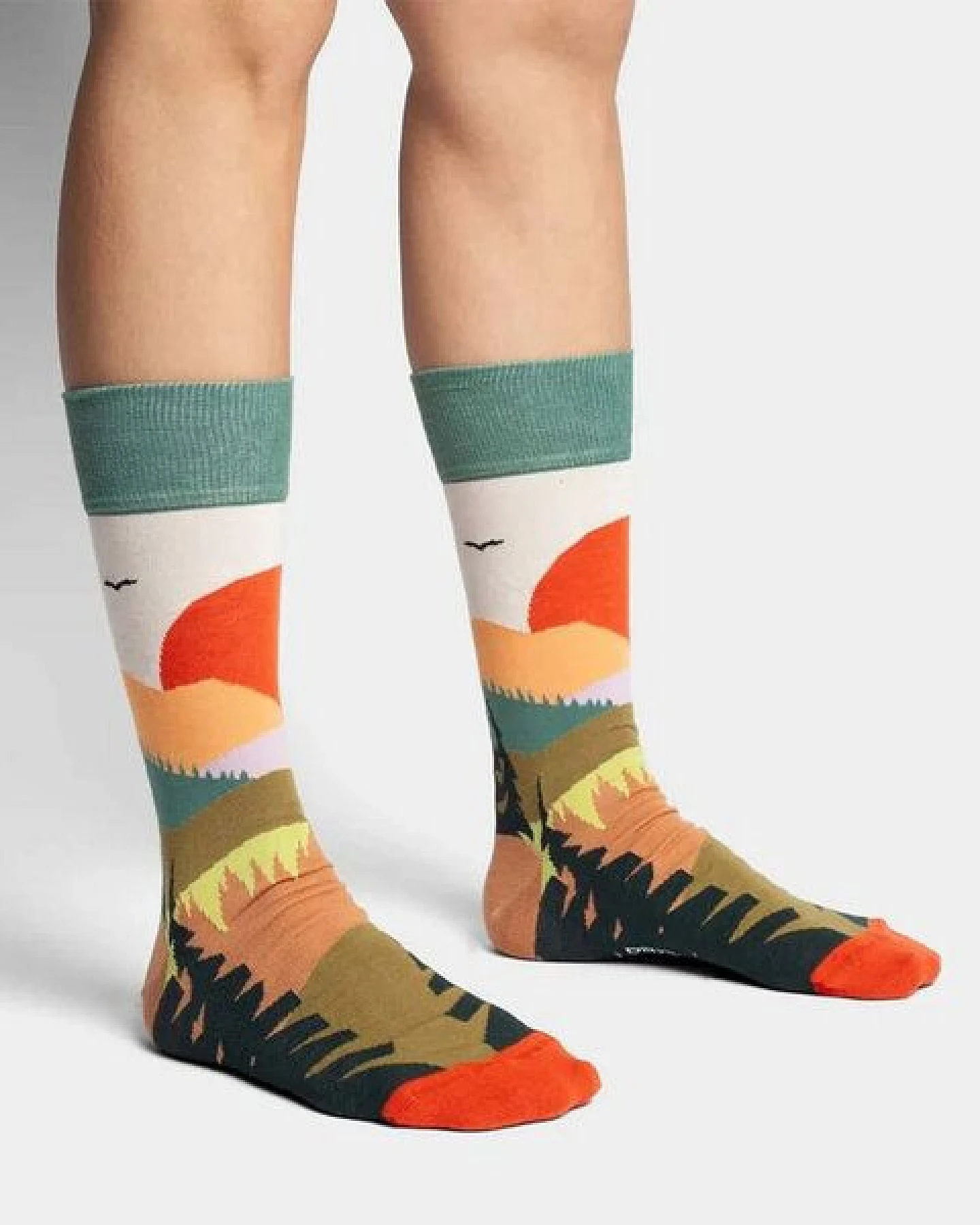 DillySocks Socken Forest Sunset aus Biobaumwoll-Mix – Ansicht 2