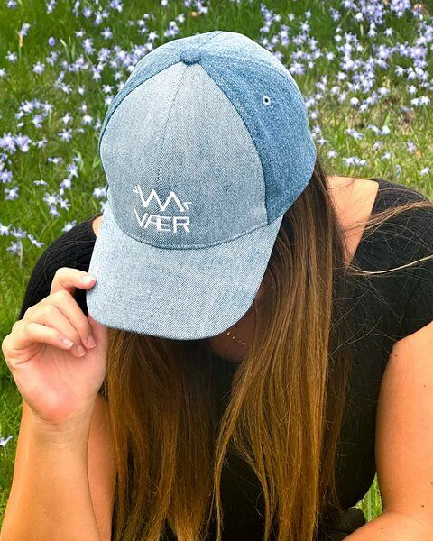 VAER Nachhaltige Käppie: Upcycled / Vegan - Denim Whirl – Ansicht 2