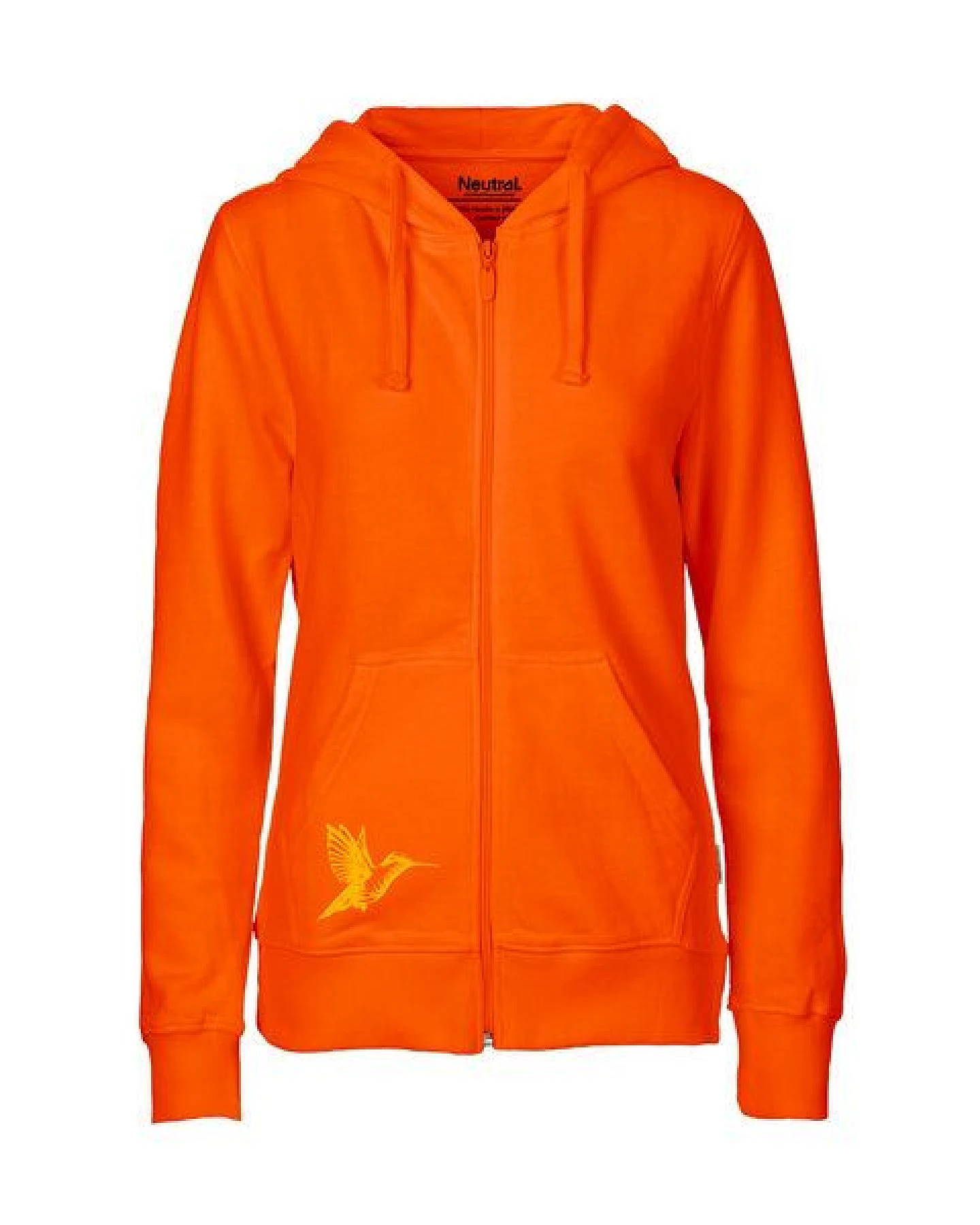 HANDGEDRUCKT "Gartenfreude" Frauen Zip-HOODY aus reiner Biobaumwolle (kbA) – Ansicht 2