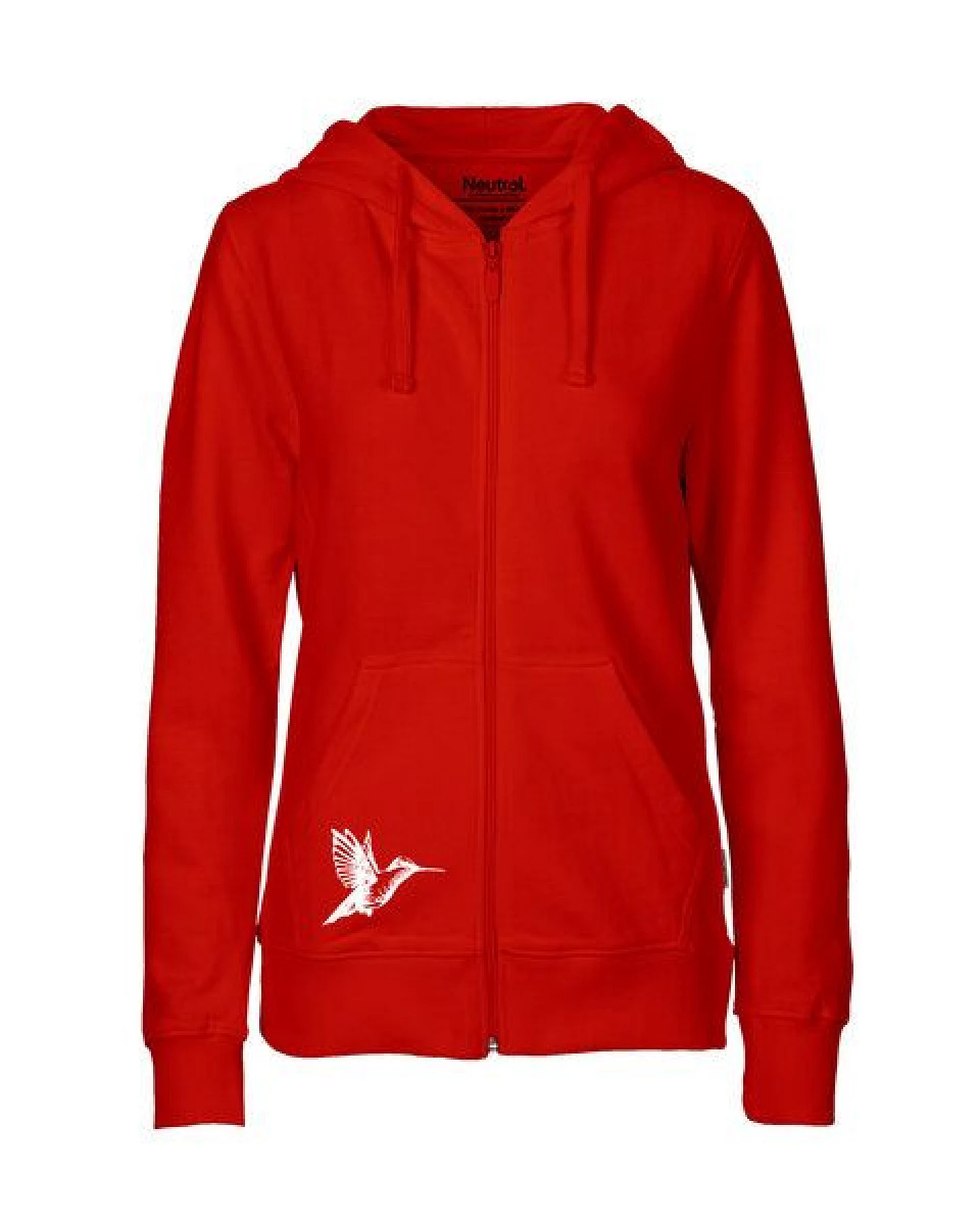 HANDGEDRUCKT "Gartenfreude" Frauen Zip-HOODY aus reiner Biobaumwolle (kbA) – Ansicht 2