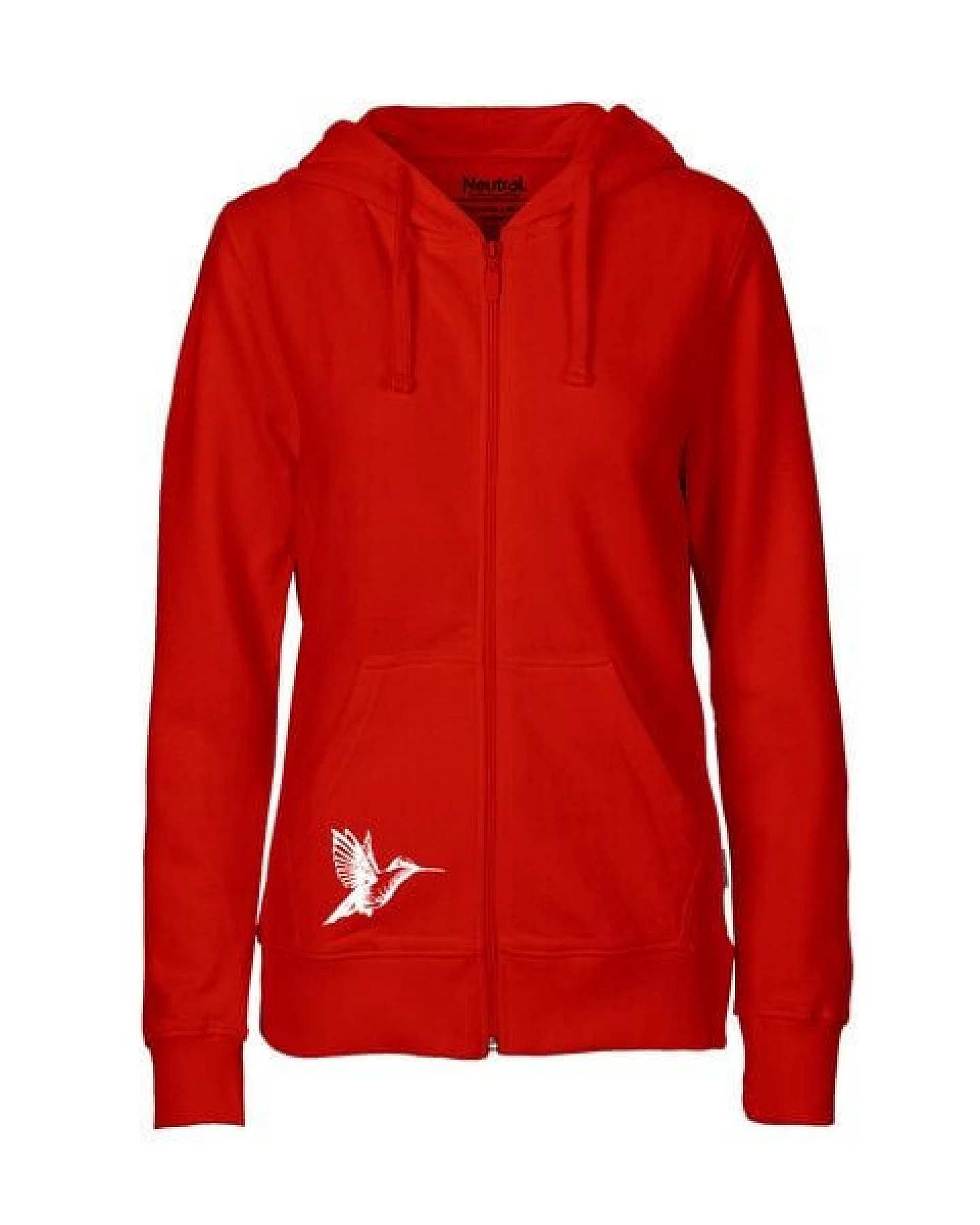 HANDGEDRUCKT "Gartenfreude" Frauen Zip-HOODY aus reiner Biobaumwolle (kbA) – Ansicht 2