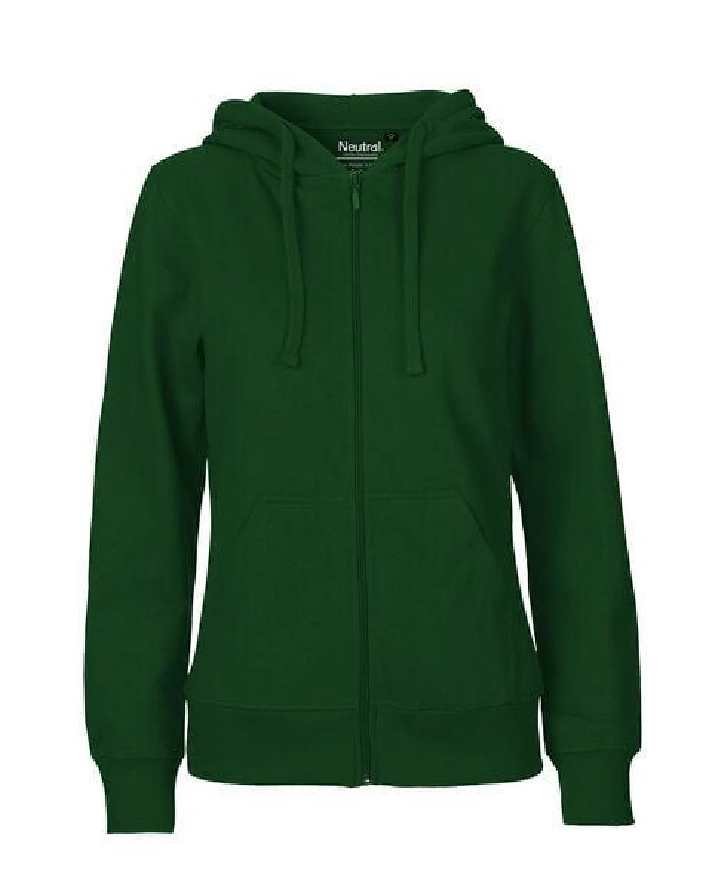 HANDGEDRUCKT "Wilde Wiese" Frauen Zip-HOODY aus reiner Biobaumwolle (kbA) – Ansicht 2