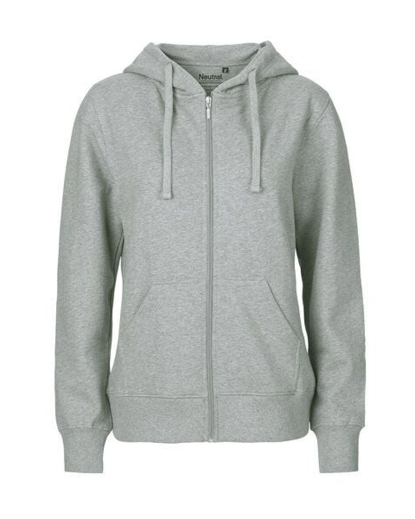 HANDGEDRUCKT "Wilde Wiese" Frauen Zip-HOODY aus reiner Biobaumwolle (kbA) – Ansicht 2