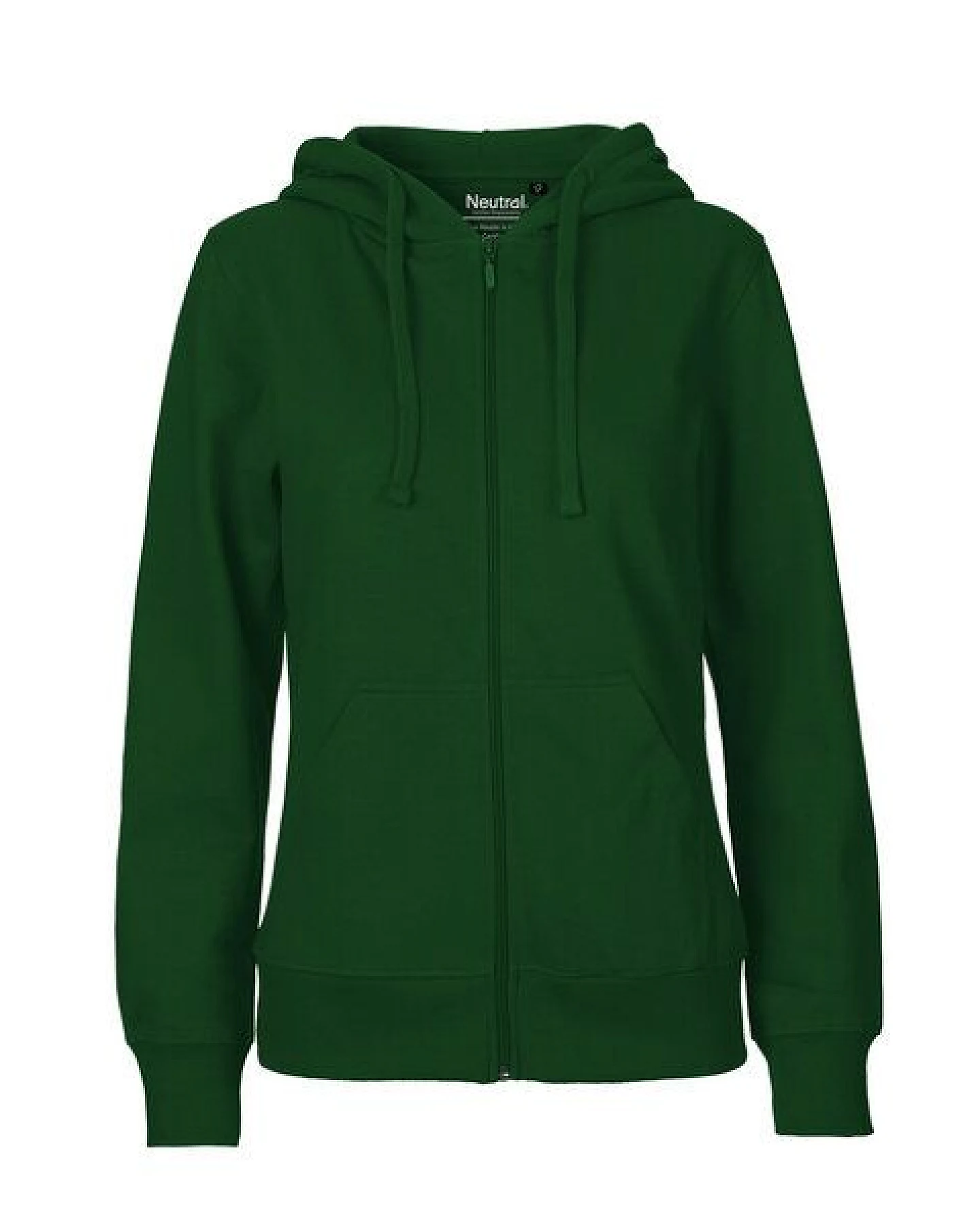 HANDGEDRUCKT "Wilde Wiese" Frauen Zip-HOODY aus reiner Biobaumwolle (kbA) – Ansicht 2