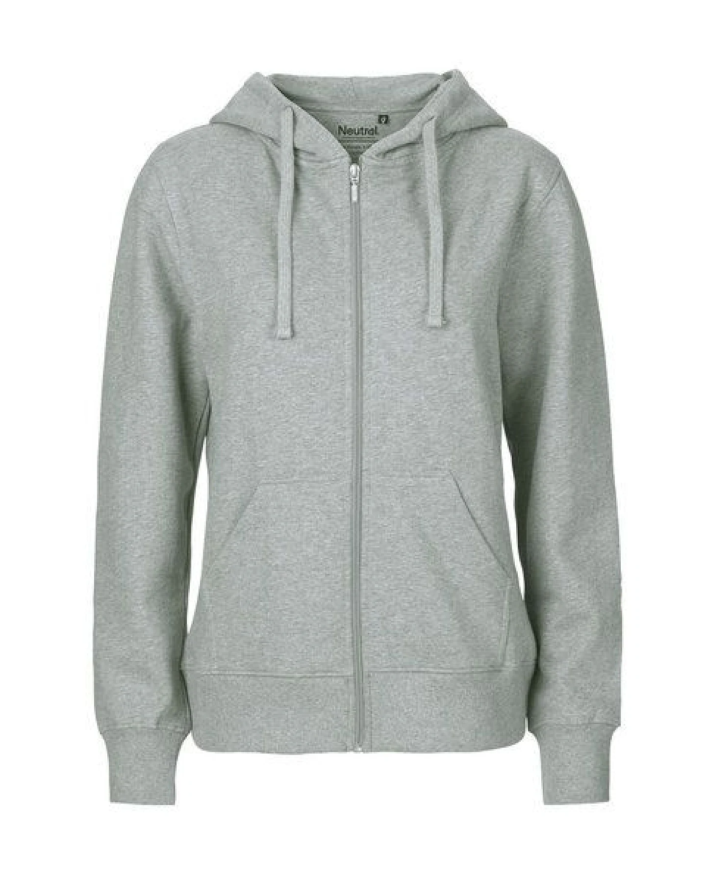 HANDGEDRUCKT "Wilde Wiese" Frauen Zip-HOODY aus reiner Biobaumwolle (kbA) – Ansicht 2