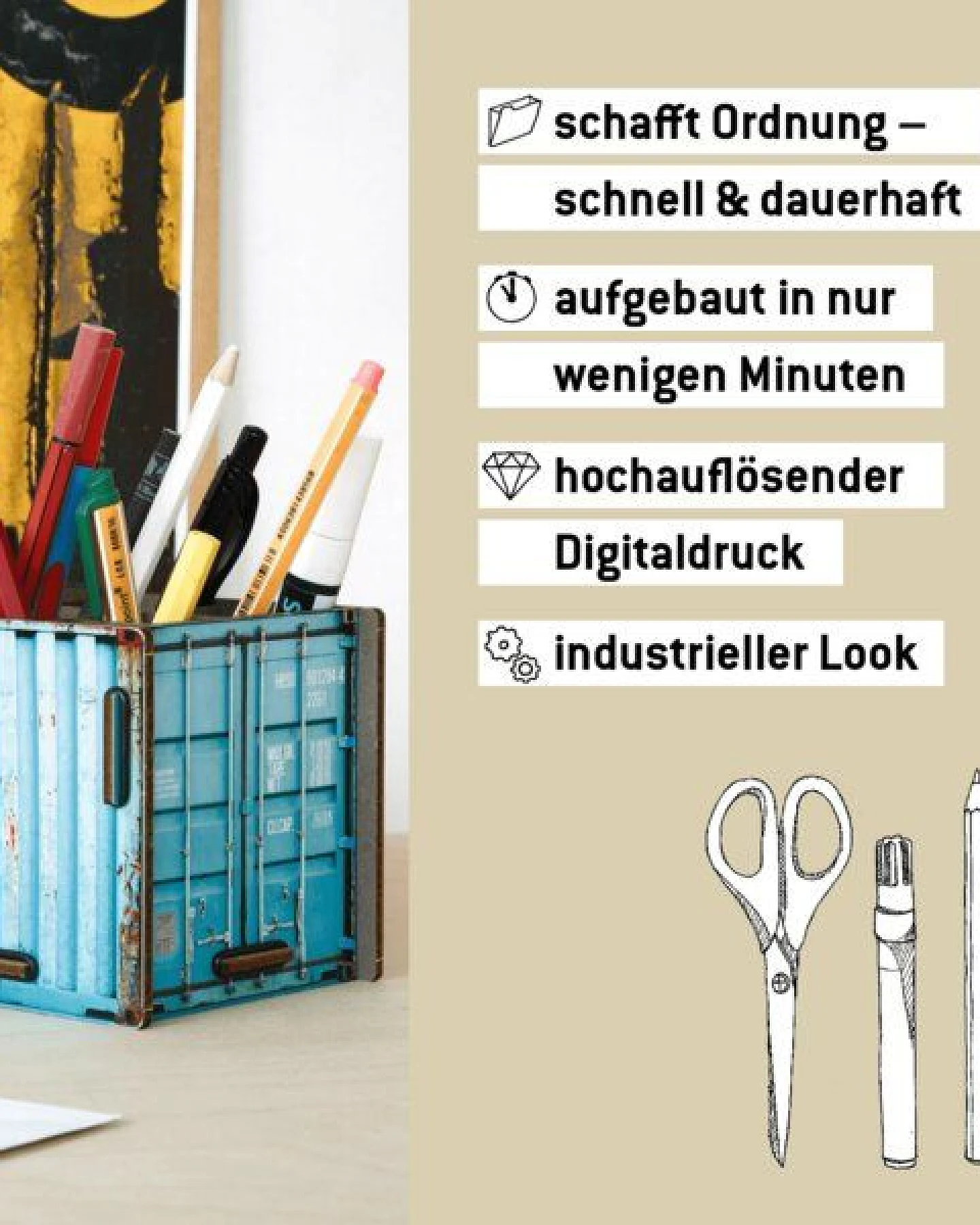 WERKHAUS Container - Stiftebox Türkis – Ansicht 3