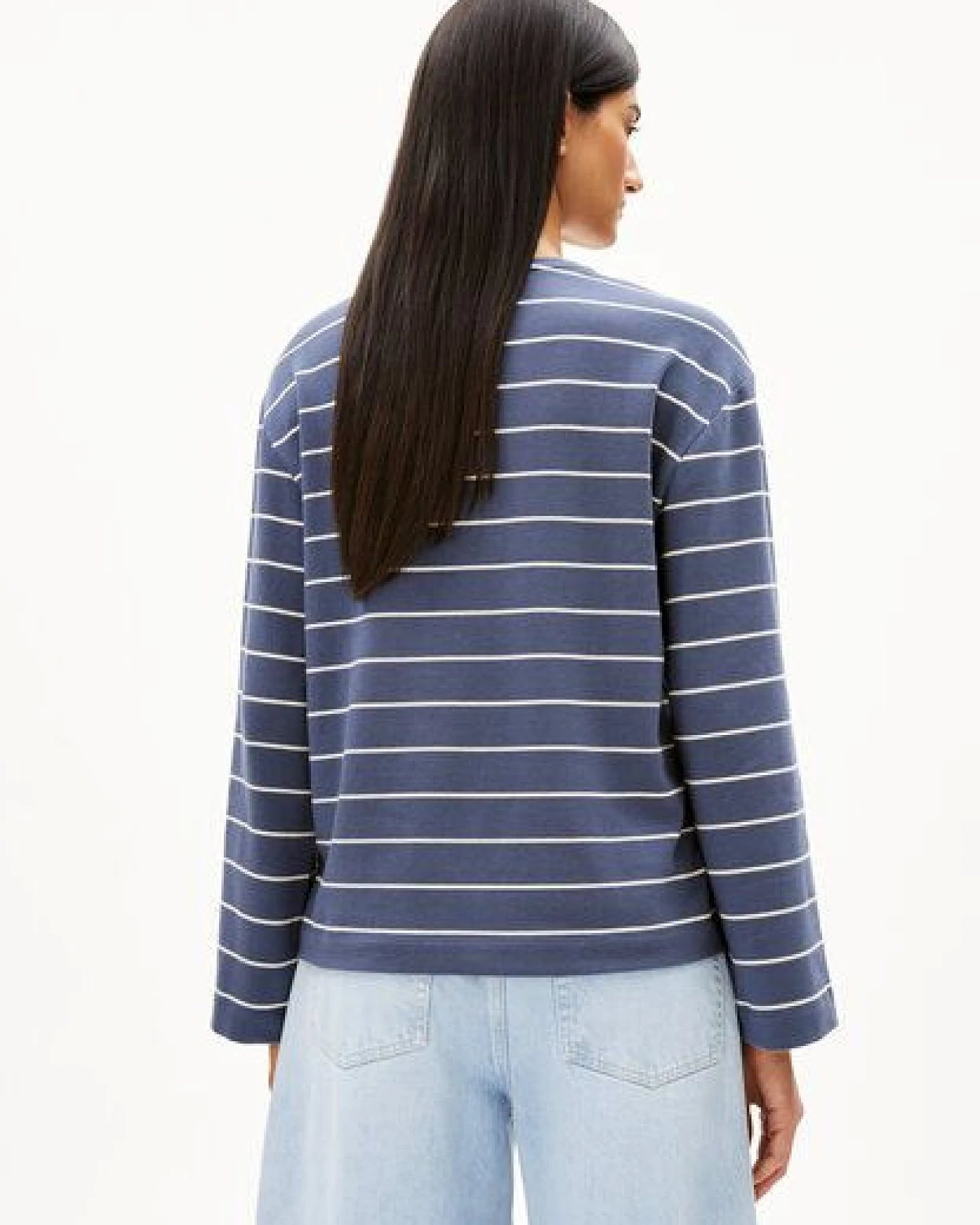 ARMEDANGELS MARYNAA FINE STRIPE Damen Longsleeve aus Bio-Baumwoll Mix – Ansicht 2