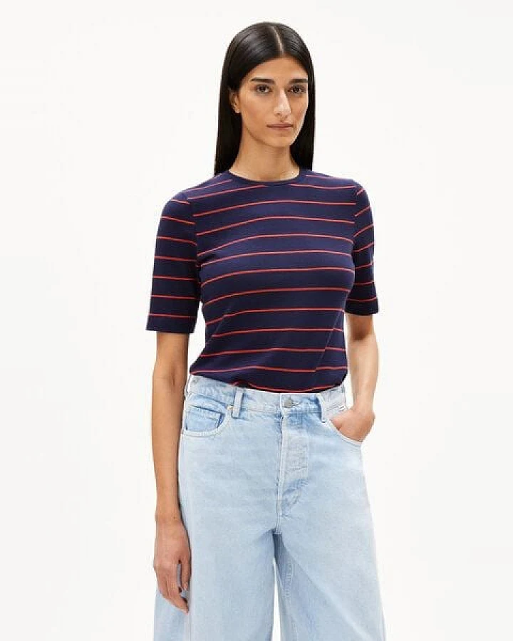 ARMEDANGELS JAANISARA FINE STRIPE Damen T-Shirt aus Bio-Baumwoll Mix
