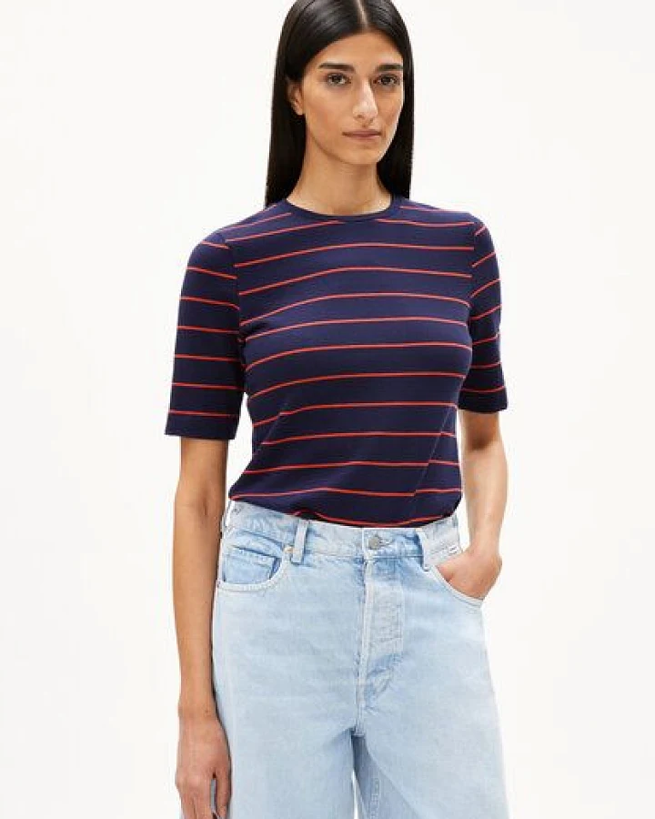 ARMEDANGELS JAANISARA FINE STRIPE Damen T-Shirt aus Bio-Baumwoll Mix