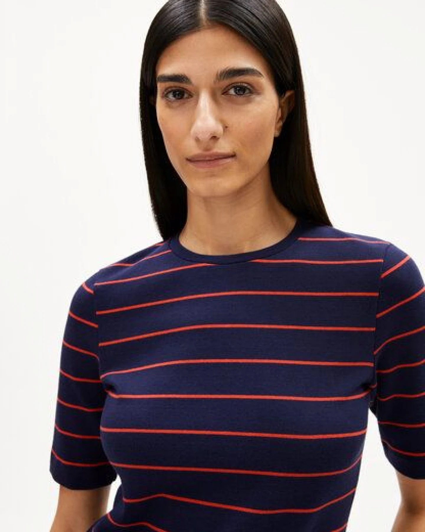 ARMEDANGELS JAANISARA FINE STRIPE Damen T-Shirt aus Bio-Baumwoll Mix – Ansicht 3