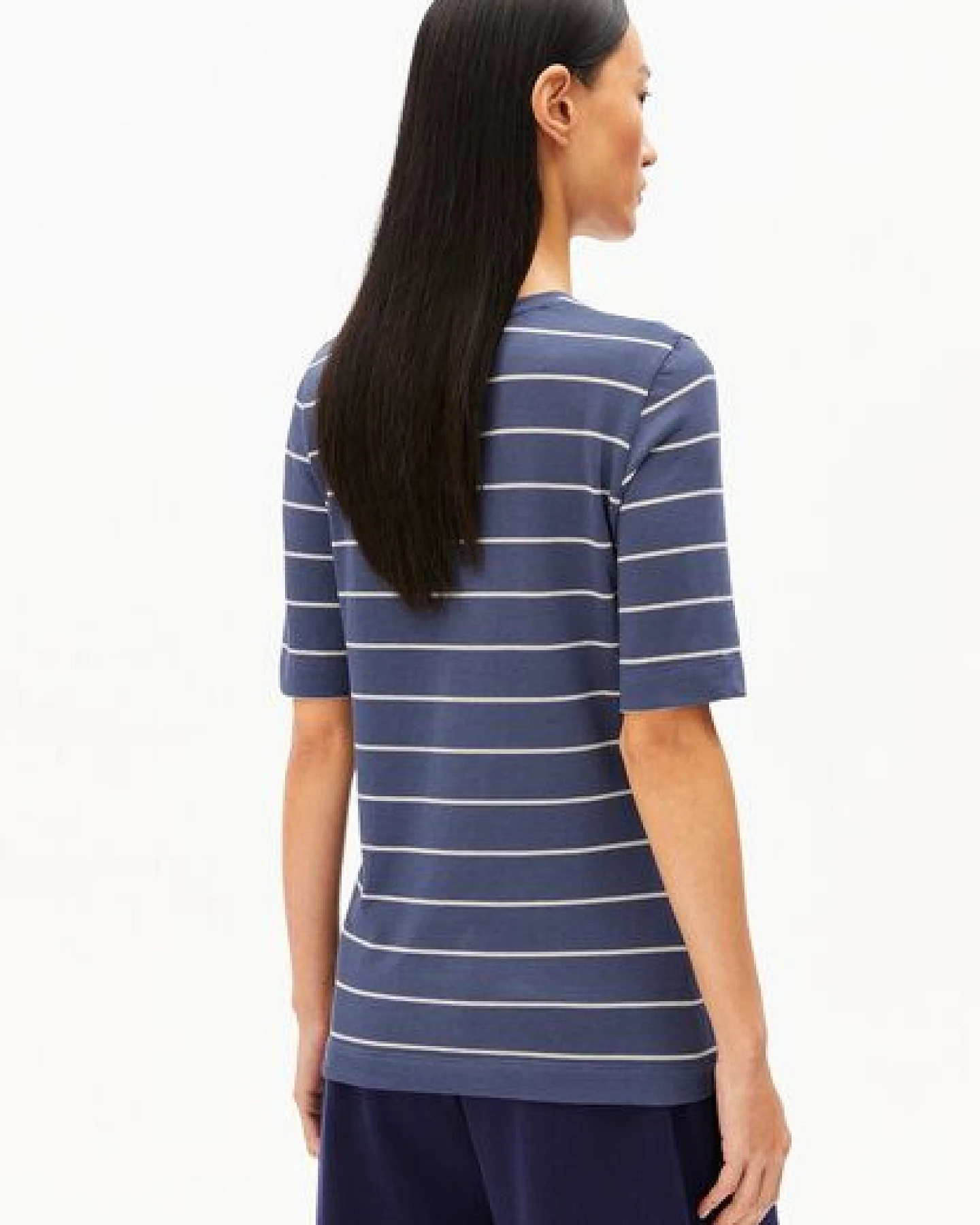 ARMEDANGELS JAANISARA FINE STRIPE Damen T-Shirt aus Bio-Baumwoll Mix – Ansicht 2