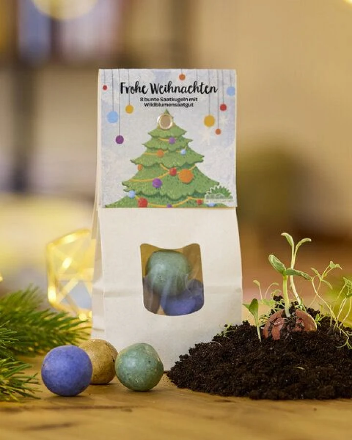 Die Stadtgärtner Weihnachtskugeln - Bunte Blumenmurmeln