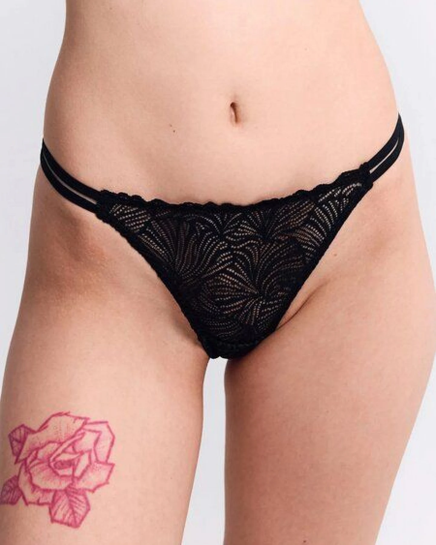 erlich textil Fluid Lace String mit Spitze, made in Europe – Ansicht 3