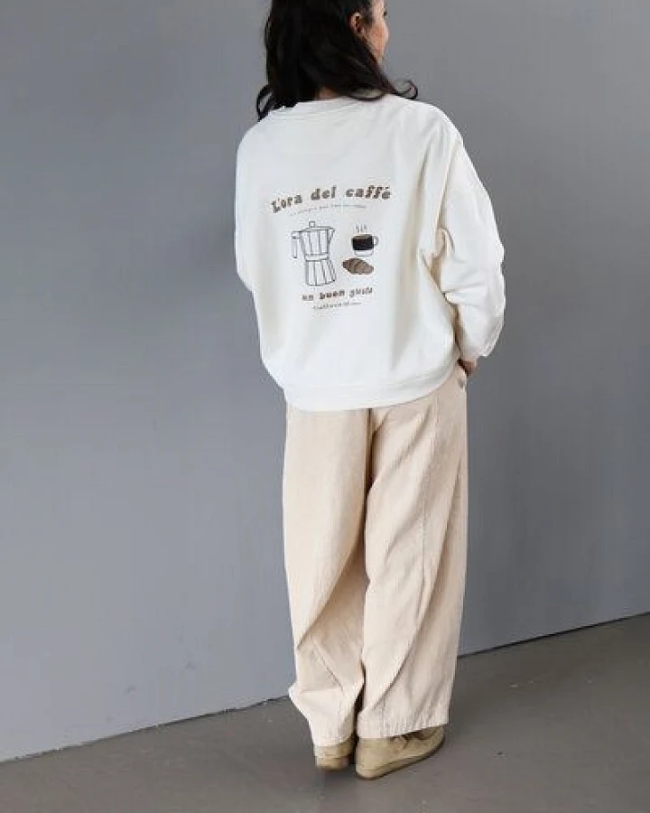Kultgut Vegan/ Flauschiger Oversize Sweater / Caffé