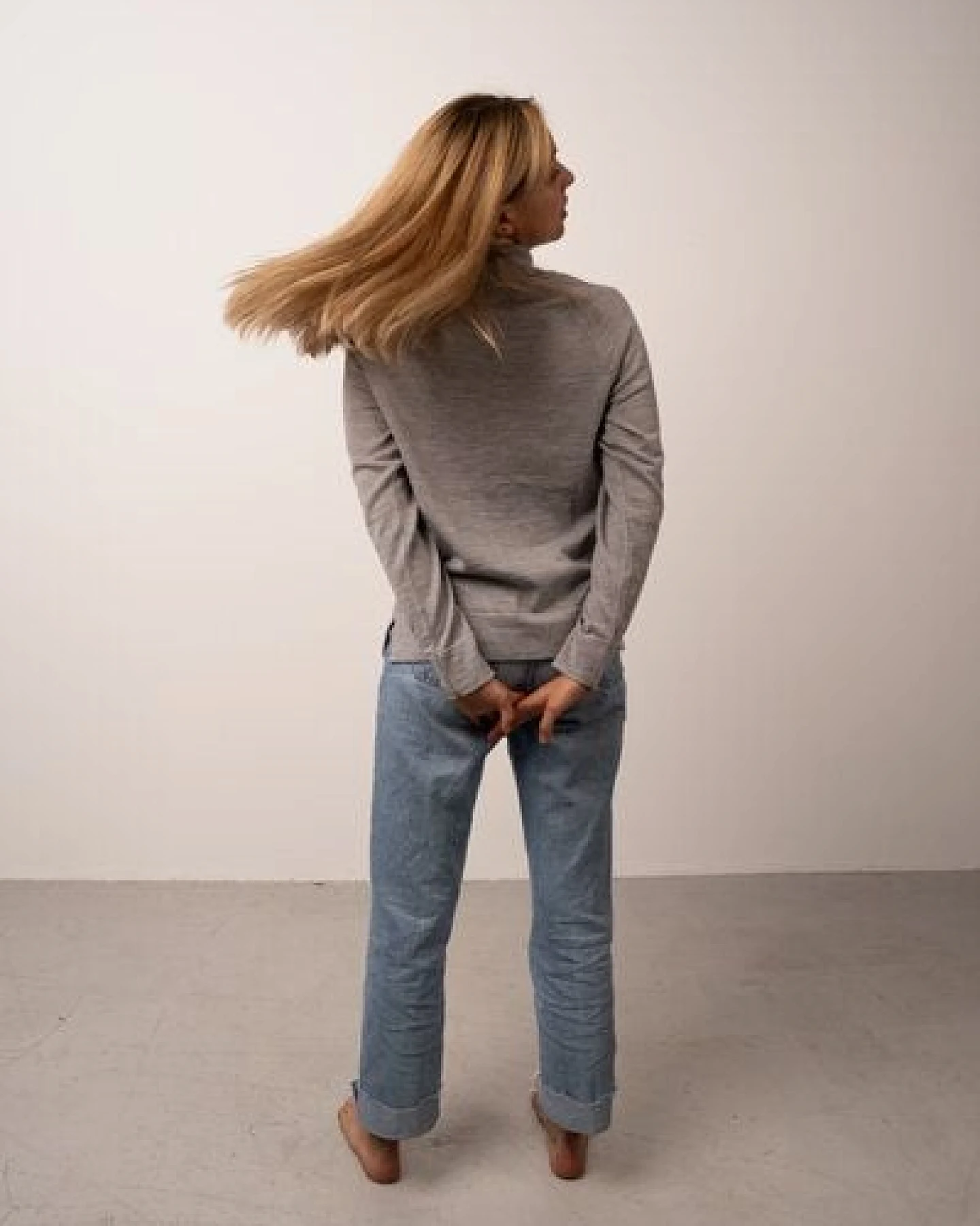 Kopyto Damen Strick Pullover Stehkragenpullover aus 100% Merinowolle RWS-zertifiziert Eco – Ansicht 3