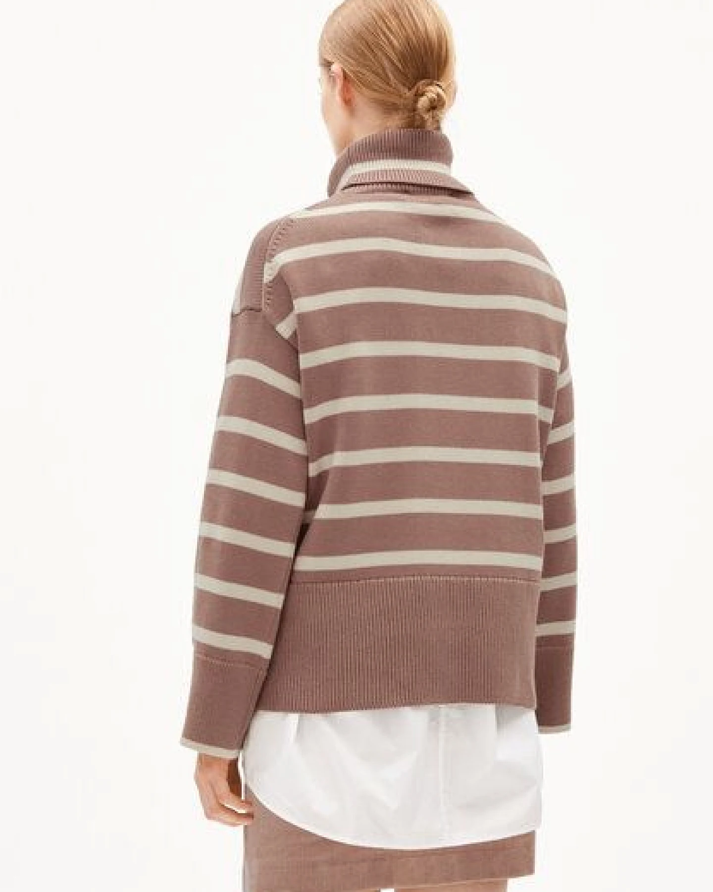 ARMEDANGELS CHANAA STRIPES Damen Pullover Loose Fit aus Bio-Baumwolle – Ansicht 2
