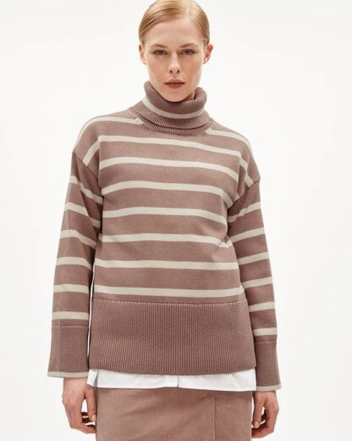 ARMEDANGELS CHANAA STRIPES Damen Pullover Loose Fit aus Bio-Baumwolle