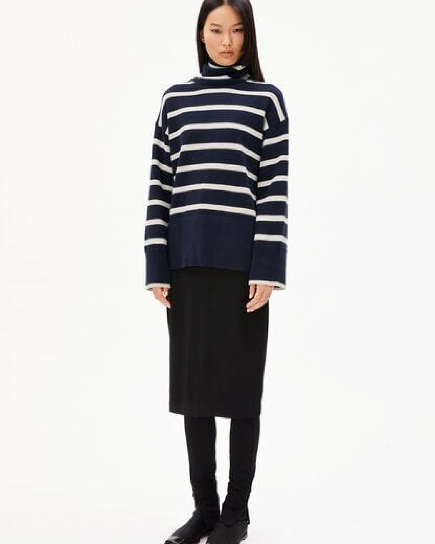 ARMEDANGELS CHANAA STRIPES Damen Pullover Loose Fit aus Bio-Baumwolle – Ansicht 4