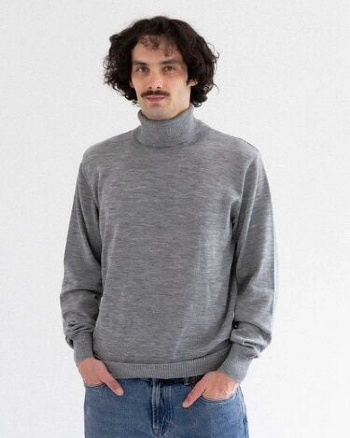 Kopyto OCELOT - Herrenrollkragenpullover aus 100% Merinowolle Strickpullover – Ansicht 3