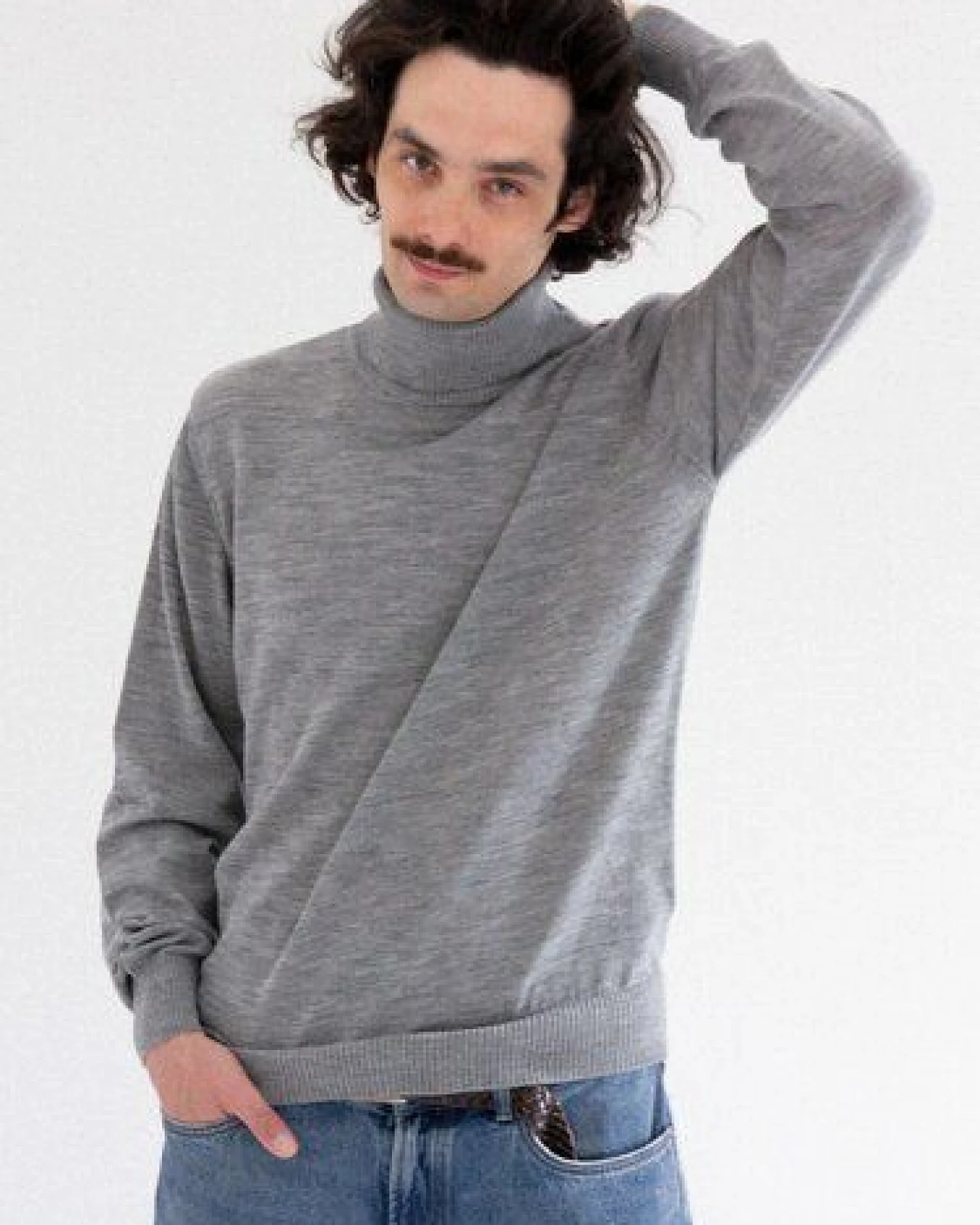 Kopyto OCELOT - Herrenrollkragenpullover aus 100% Merinowolle Strickpullover – Ansicht 3