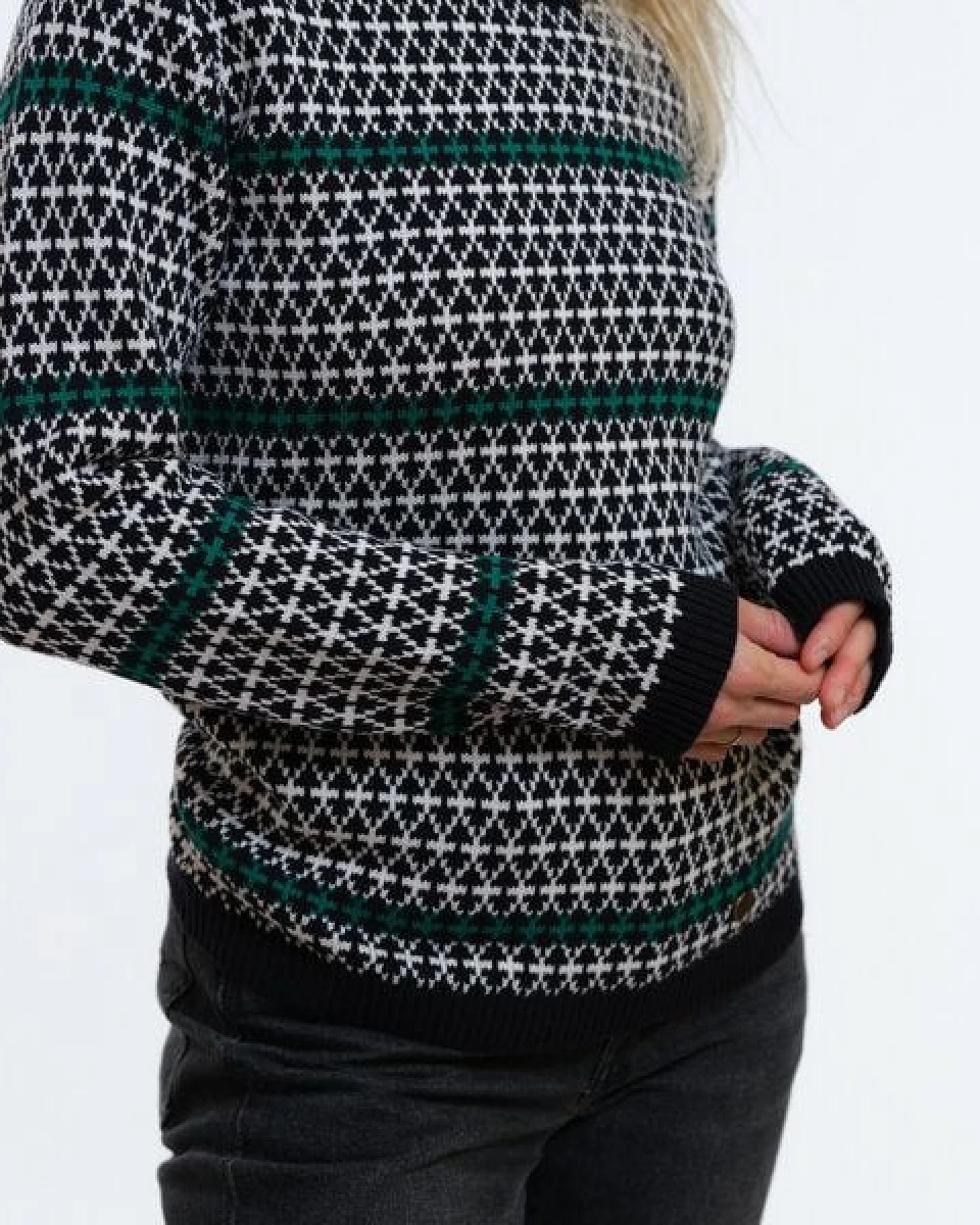 GARY MASH Pullover Lamona aus feinem Jacquardstrick – Ansicht 3