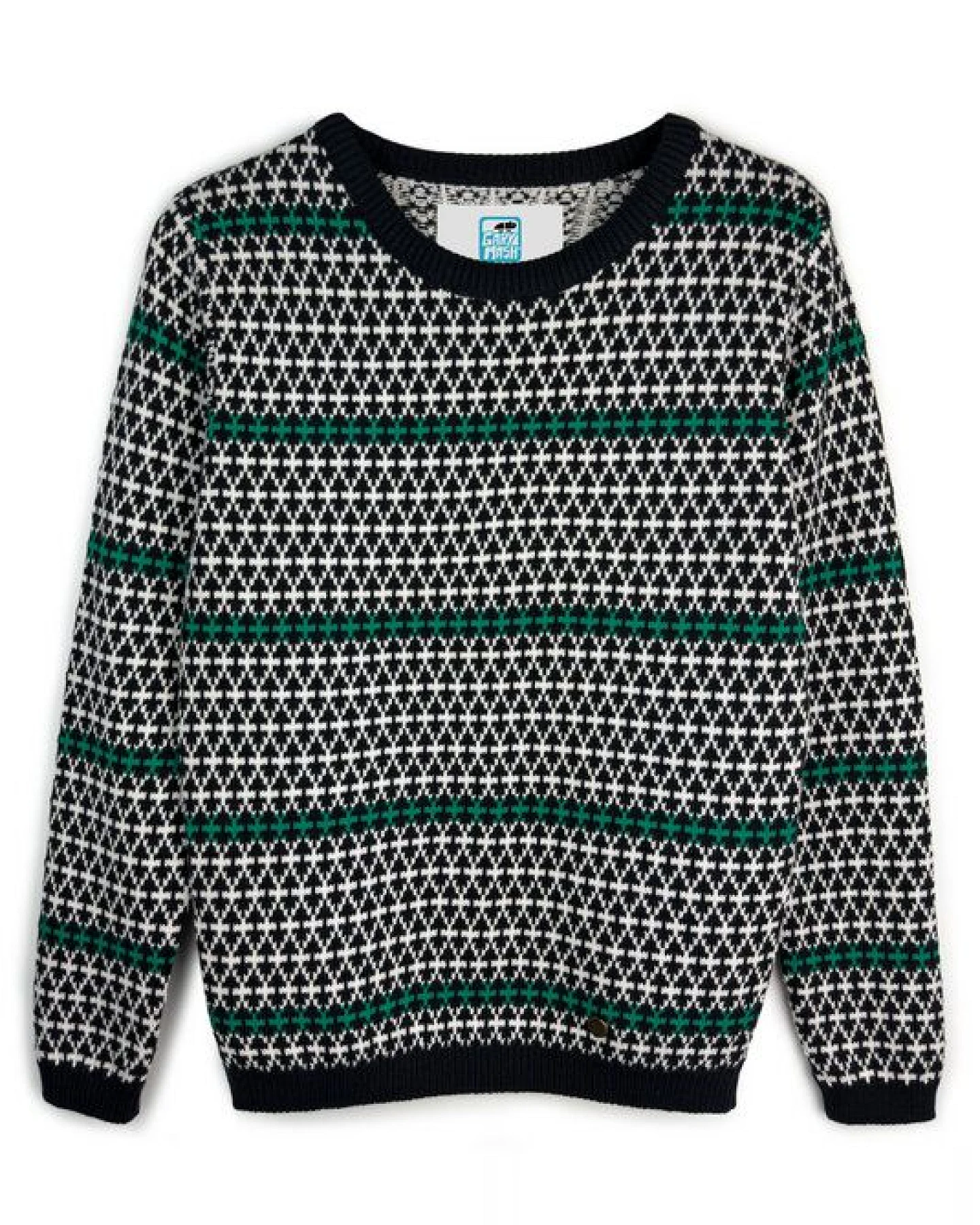 GARY MASH Pullover Lamona aus feinem Jacquardstrick – Ansicht 4