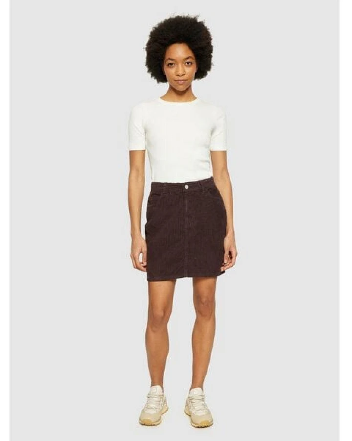 KnowledgeCotton Apparel Cord Rock Irregular Corduroy Skirt aus Bio-Baumwolle