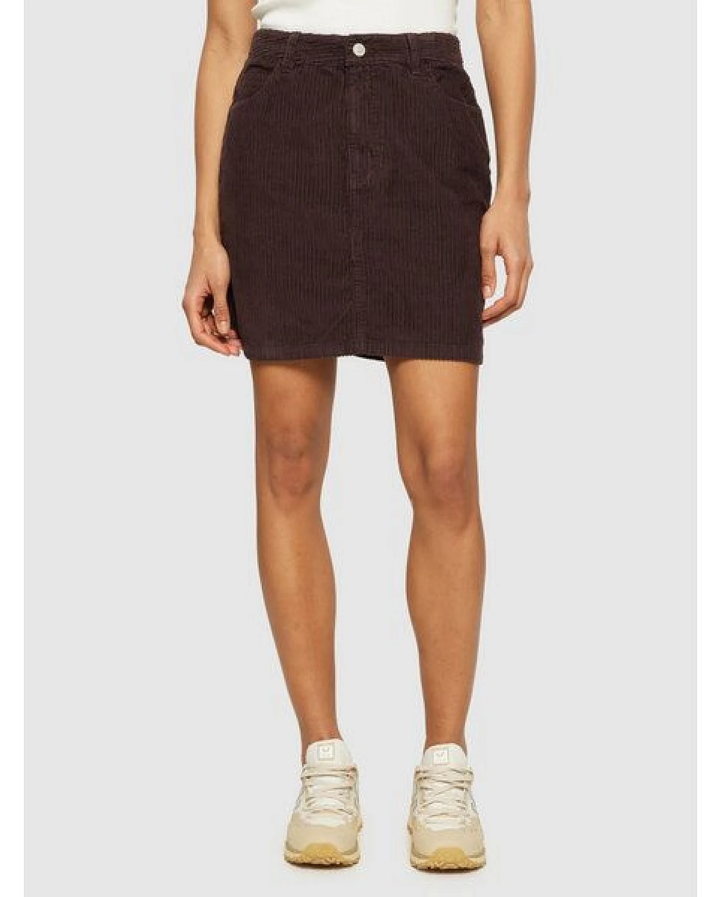 KnowledgeCotton Apparel Cord Rock Irregular Corduroy Skirt aus Bio-Baumwolle – Ansicht 4