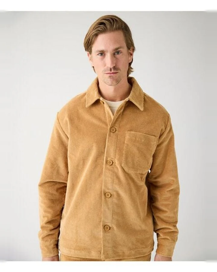 KnowledgeCotton Apparel Cord-Hemd 8-WALES Overshirt aus Bio-Baumwolle