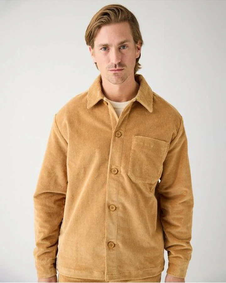 KnowledgeCotton Apparel Cord-Hemd 8-WALES Overshirt aus Bio-Baumwolle