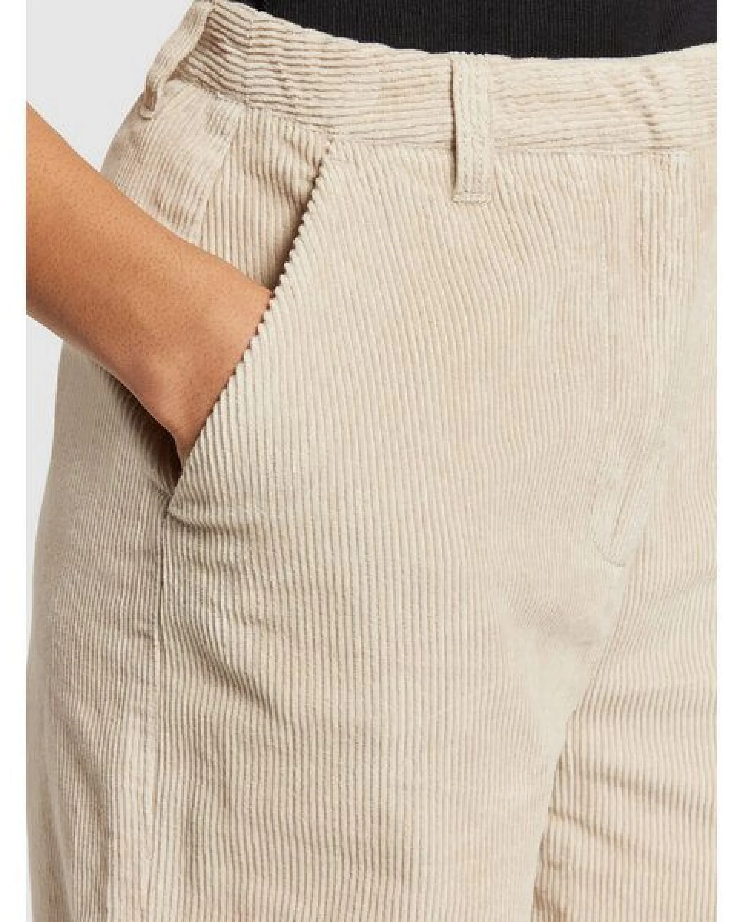 KnowledgeCotton Apparel Cordhose POSEY Wide High-Rise aus Bio-Baumwolle – Ansicht 4