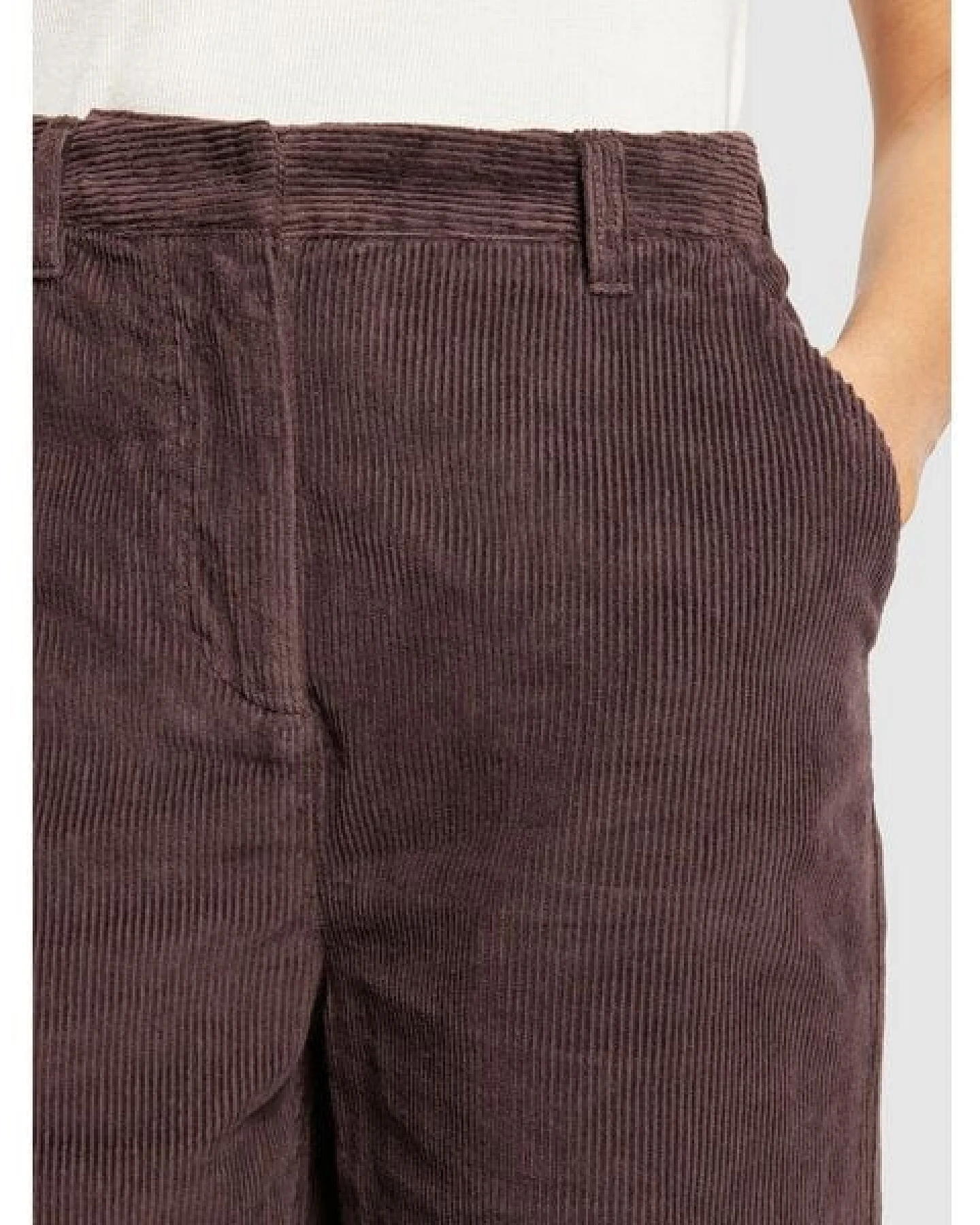 KnowledgeCotton Apparel Cordhose POSEY Wide High-Rise aus Bio-Baumwolle – Ansicht 4