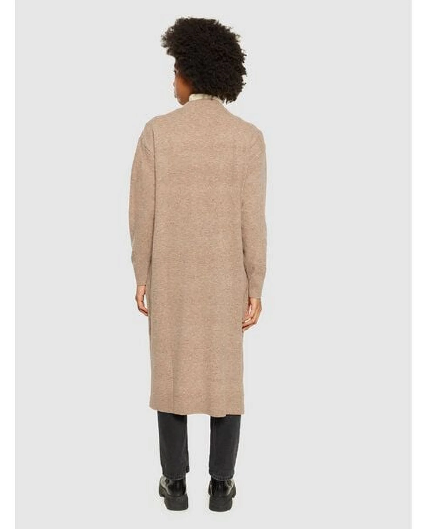 KnowledgeCotton Apparel Langer Cardigan aus Bio-Lammwolle – Ansicht 3