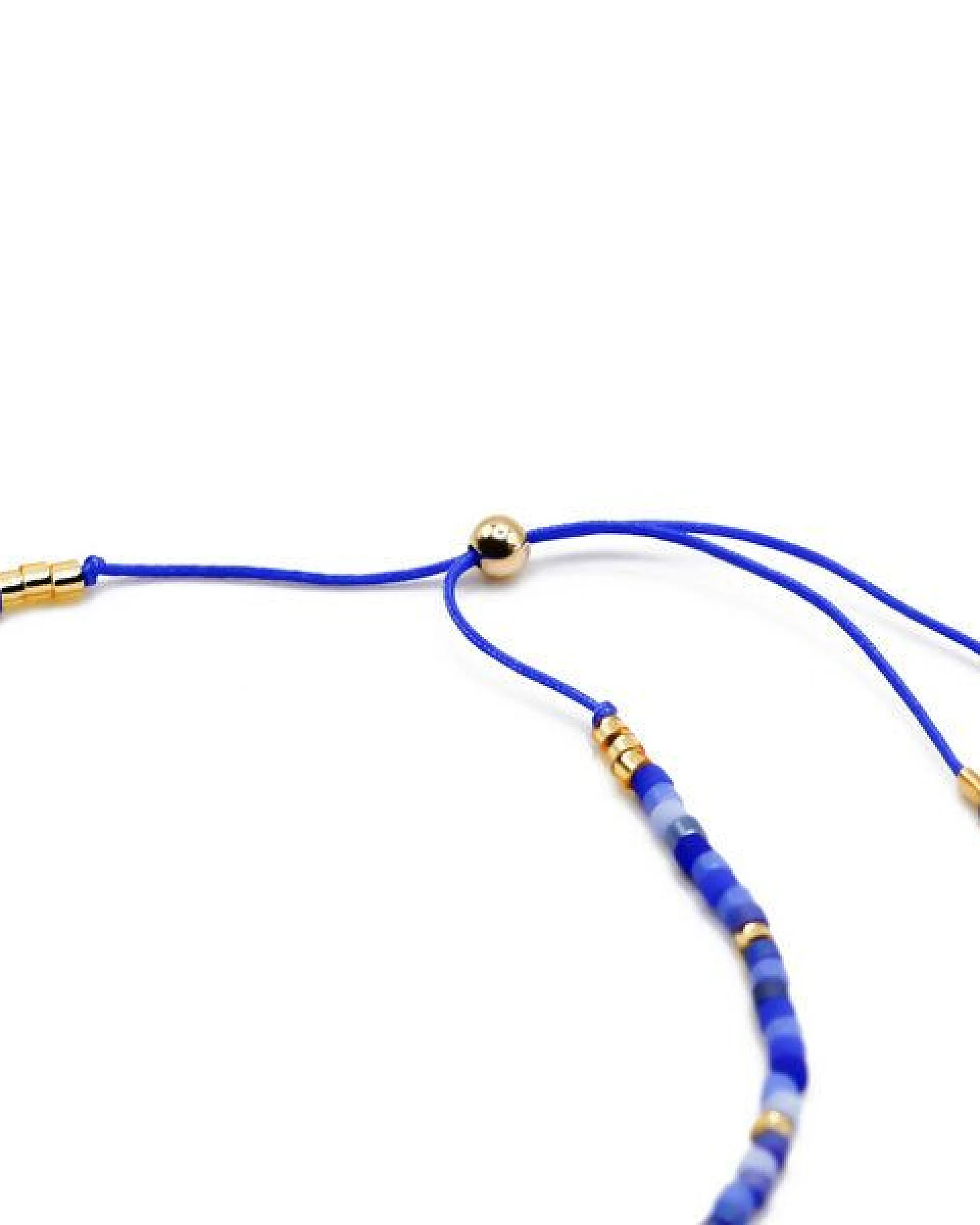 juni Zartes, blaues Perlenarmband "Azul Mix" mit goldenen Highlights – Ansicht 3