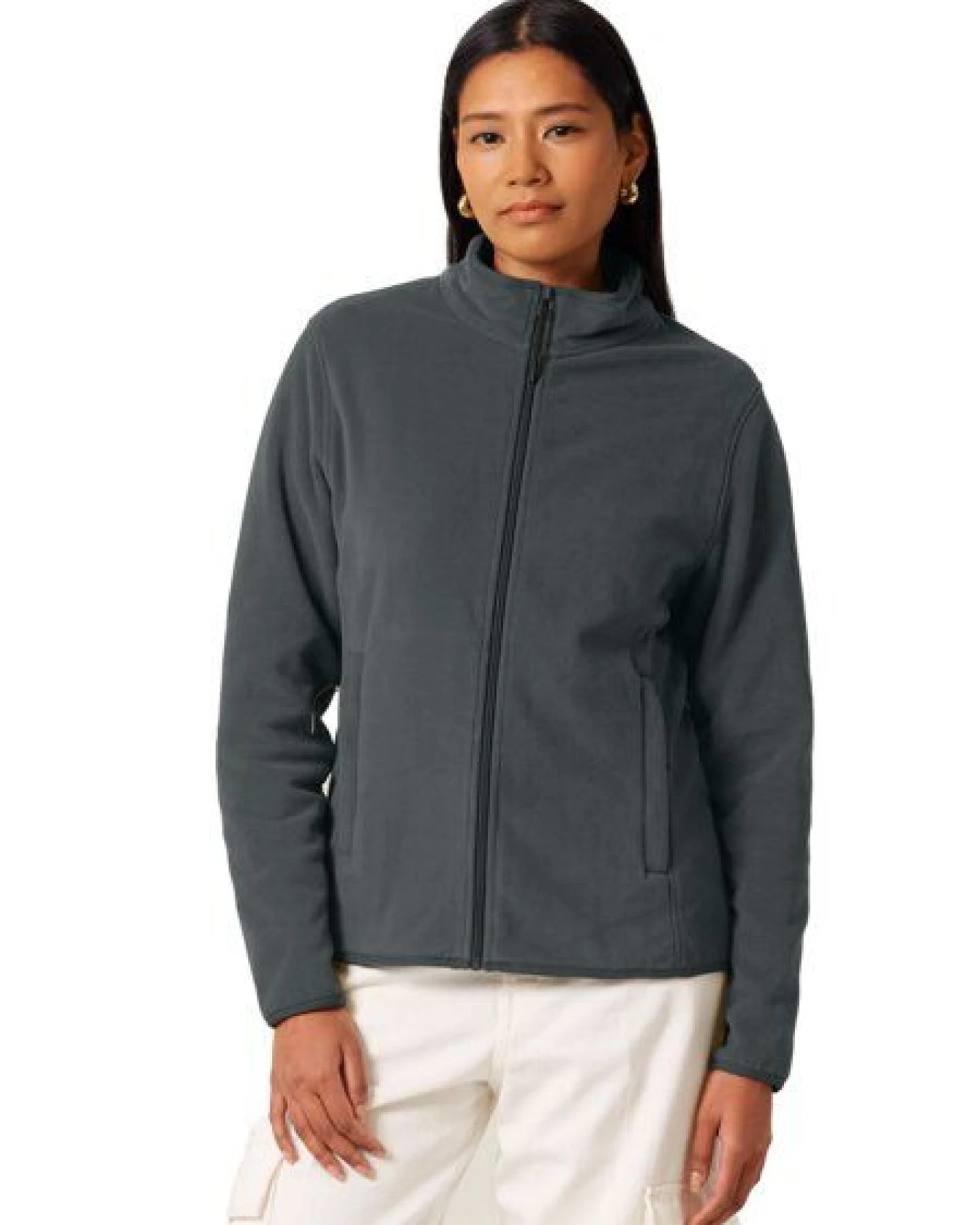 YTWOO Damen Fleecejacke enganliegend aus 100% recyceltem Polyester – Ansicht 2