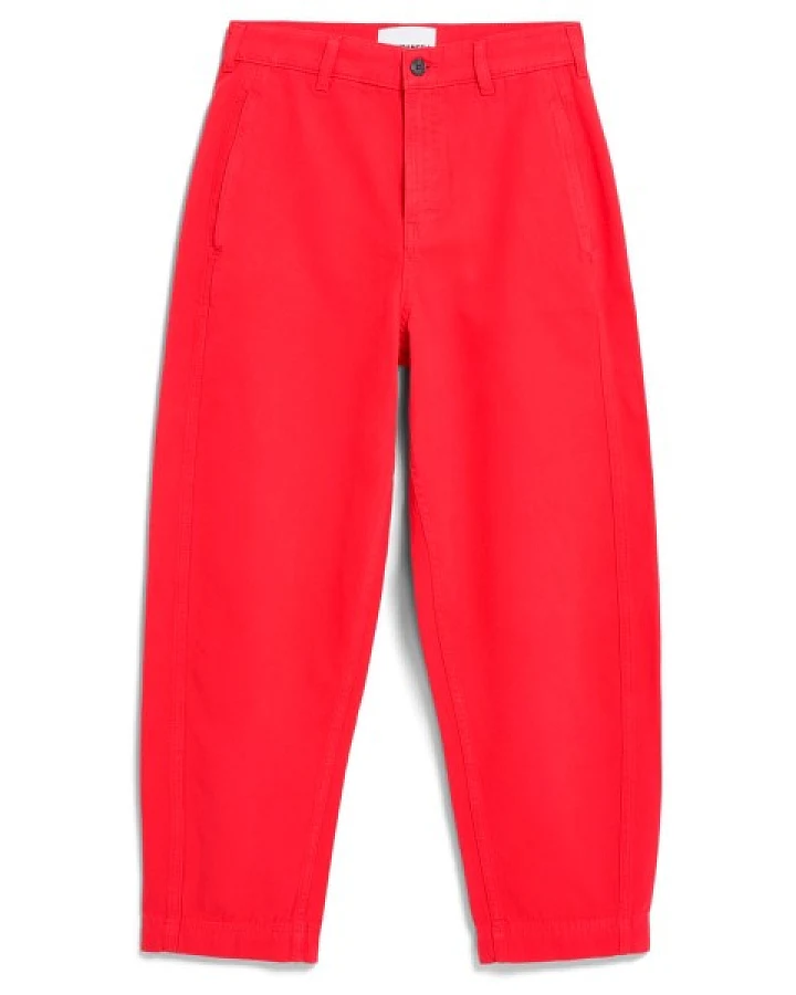 ARMEDANGELS - Women's Workwear Canvas Barrel Pant - Freizeithose Gr XS rot
