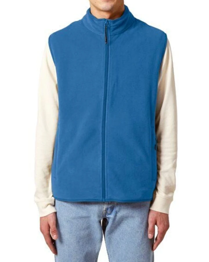 YTWOO Herren ärmellose Basic Fleecejacke aus 100% recyceltem Polyester