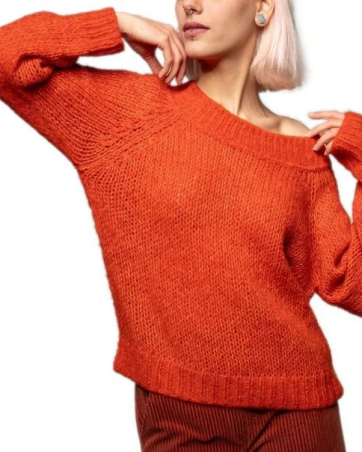 Alma & Lovis flauschiger Pullover aus Alpaka und Baumwolle