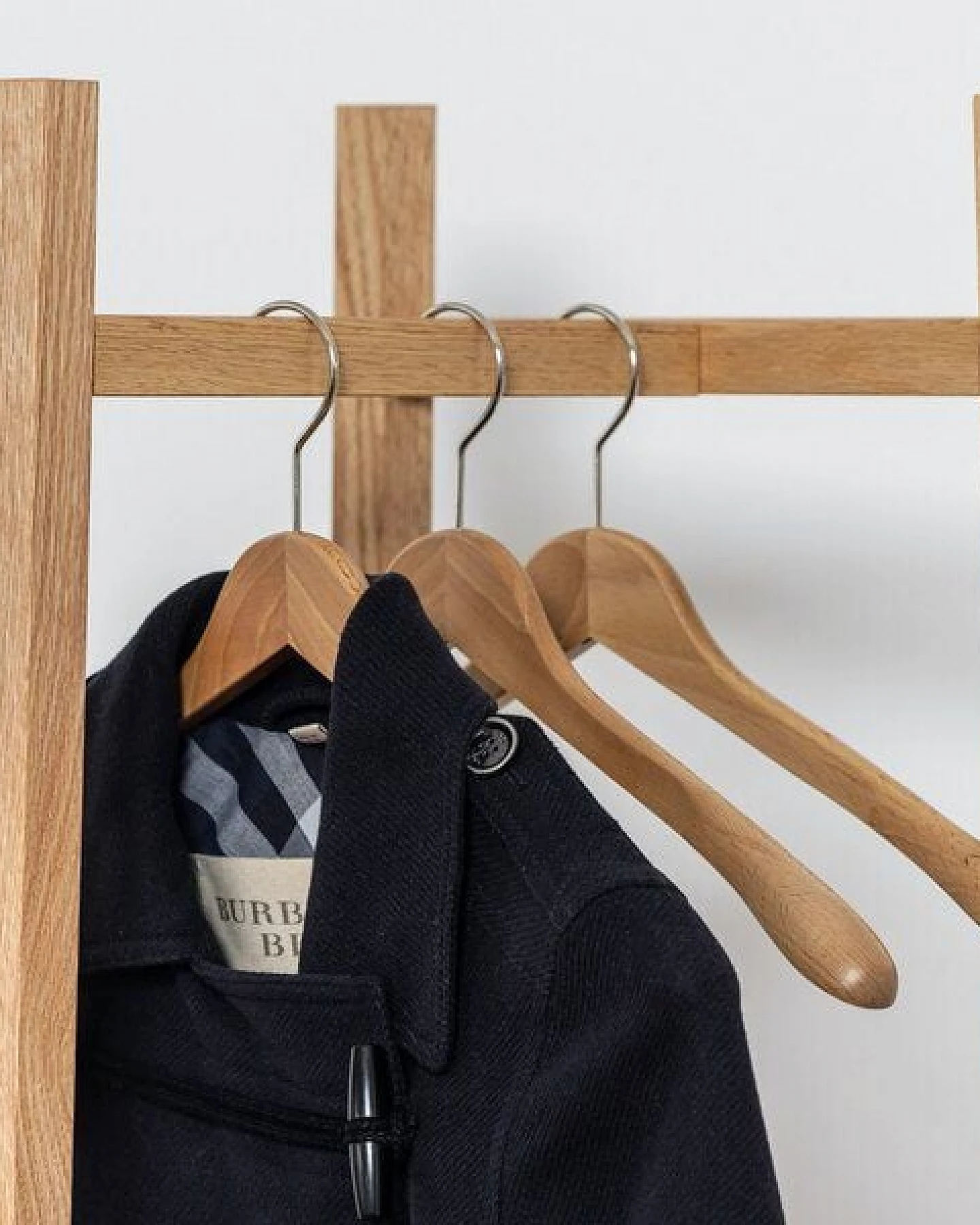 kleiderleiter_de Garderobe/ Garderobenständer ALVA aus Eiche – Ansicht 2