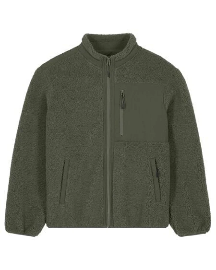 YTWOO Relaxed- Fit Sherpajacke Unisex aus 100% Recyceltem Polyester