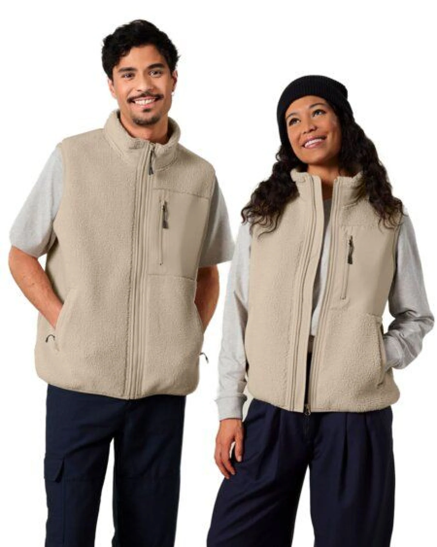 YTWOO Baisc Unisex Sherpaweste aus 100% Recyceltem Polyester – Ansicht 2
