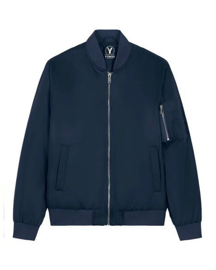 YTWOO Klassische Unisex Bomberjacke aus 100% Recyceltem Polyester