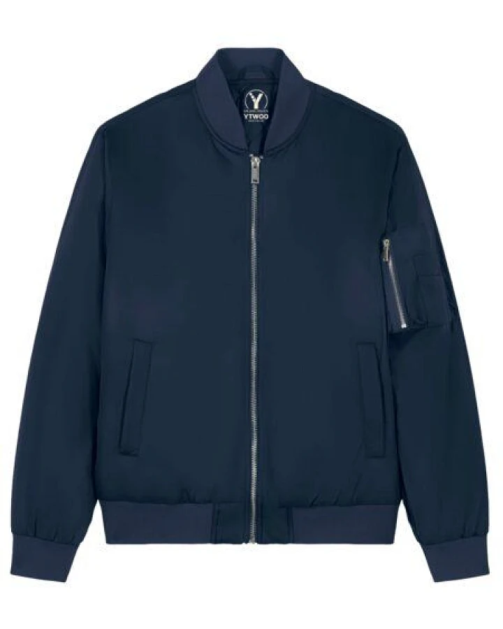 YTWOO Klassische Unisex Bomberjacke aus 100% Recyceltem Polyester